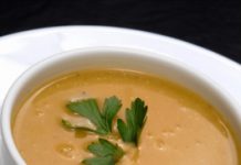 Crème de lentilles recette végétarienne soupe de lentilles
