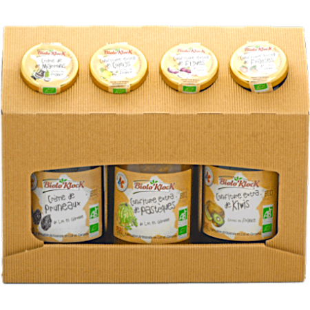 coffret cadeau confitures et creme de pruneau